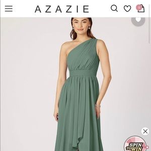 Azazie Bridesmaids Dress Eucalyptus